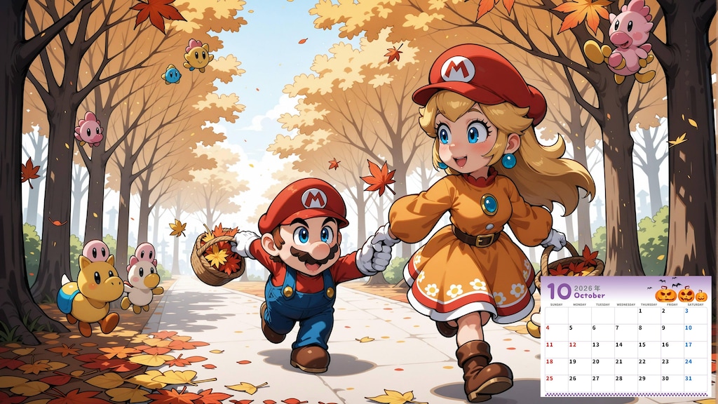 2026年4k壁紙カレンダー