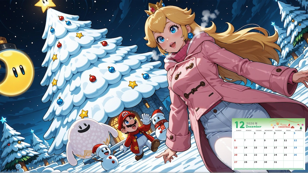 2026年4k壁紙カレンダー