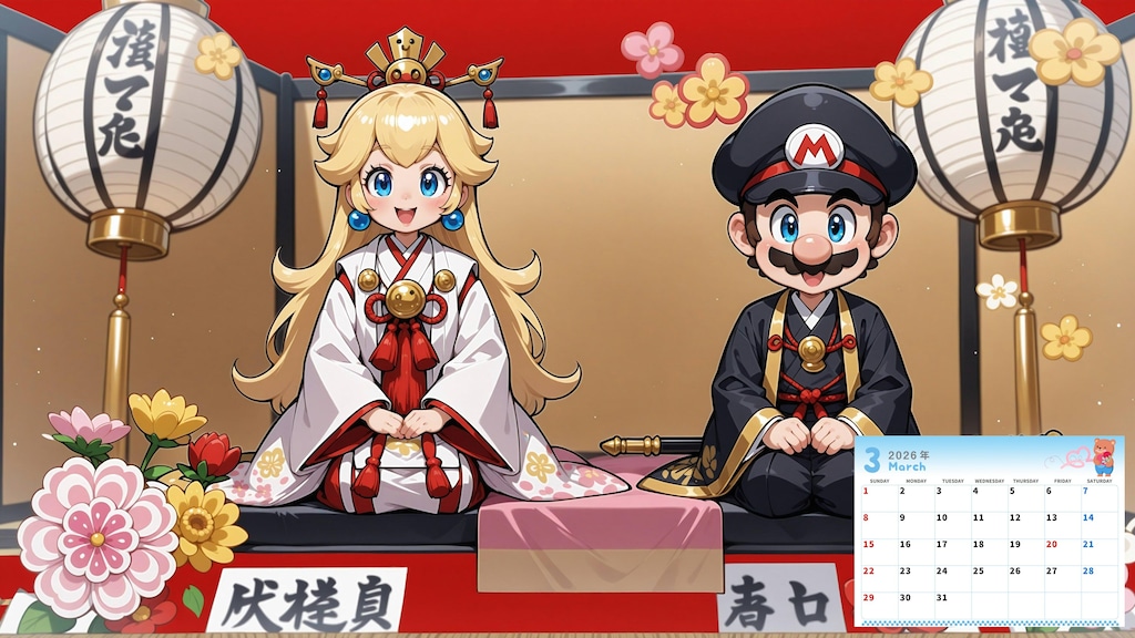 2026年4k壁紙カレンダー