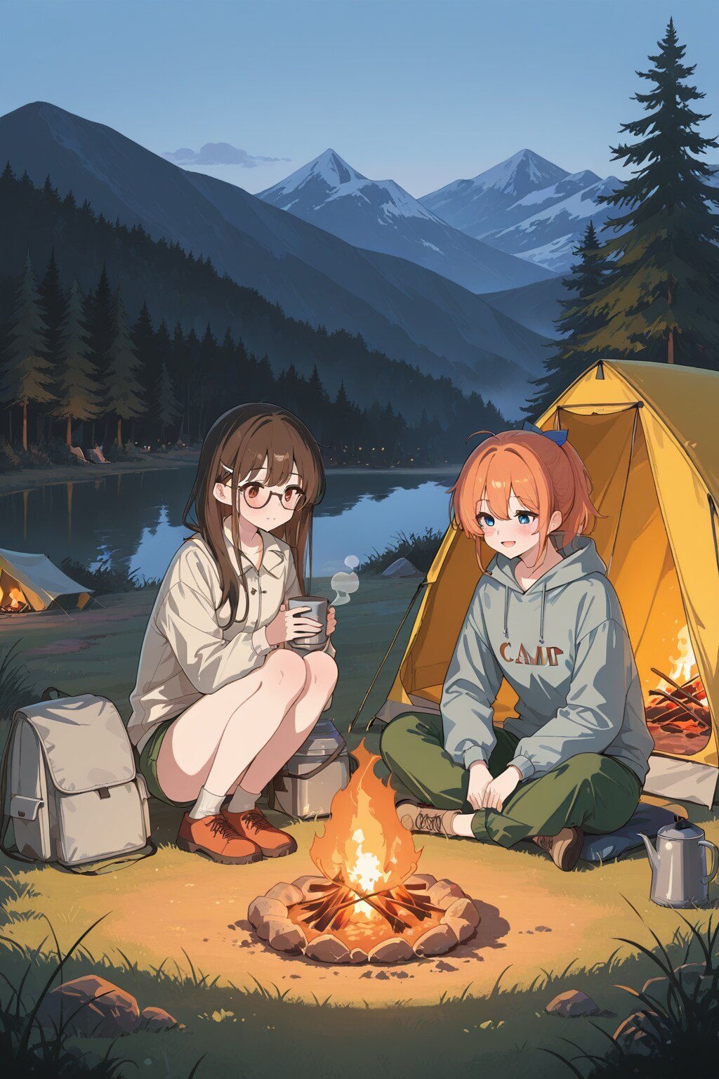 キャンプ女子