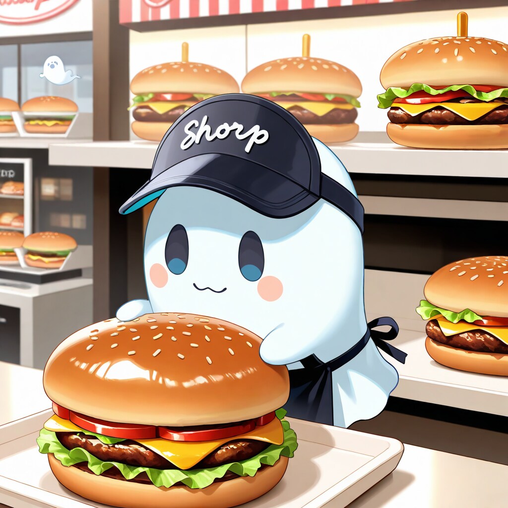 ハンバーガーを作る摩訶不思議食堂へのお化けシェフ達