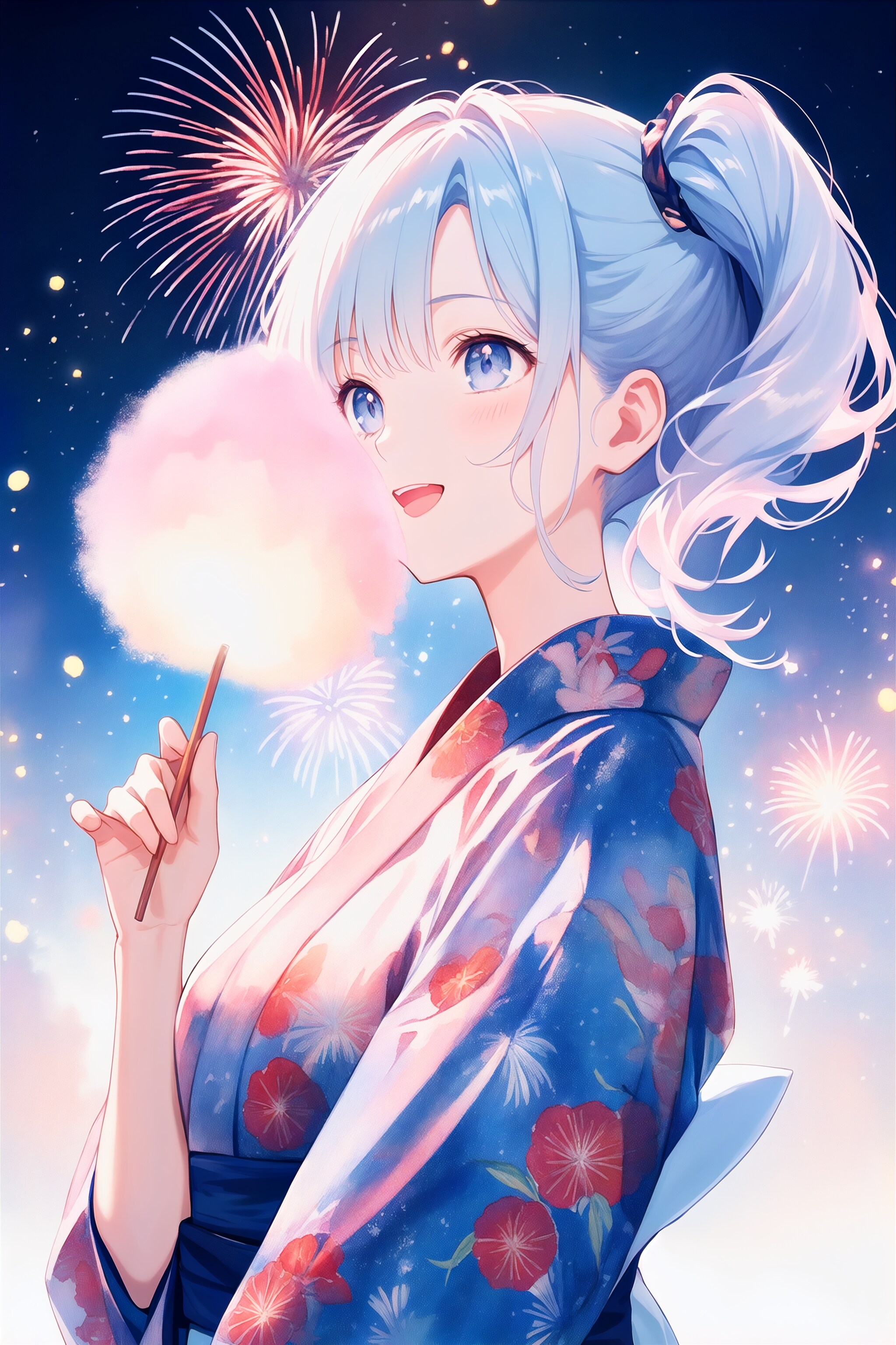 浴衣の横顔