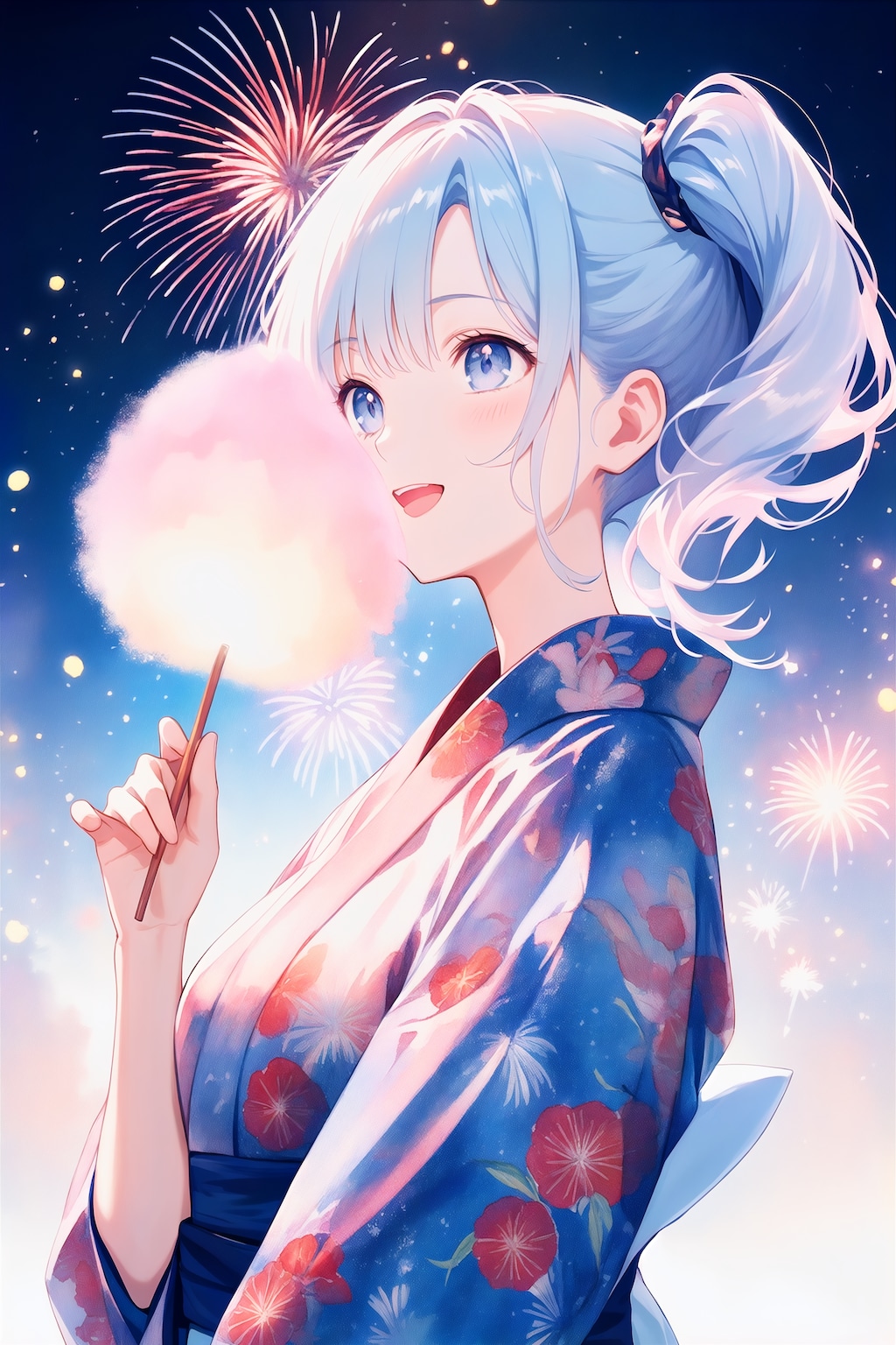 浴衣の横顔