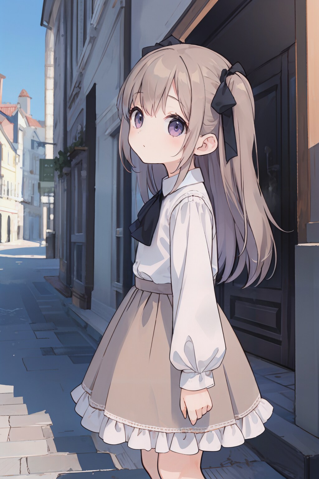 石畳を歩く