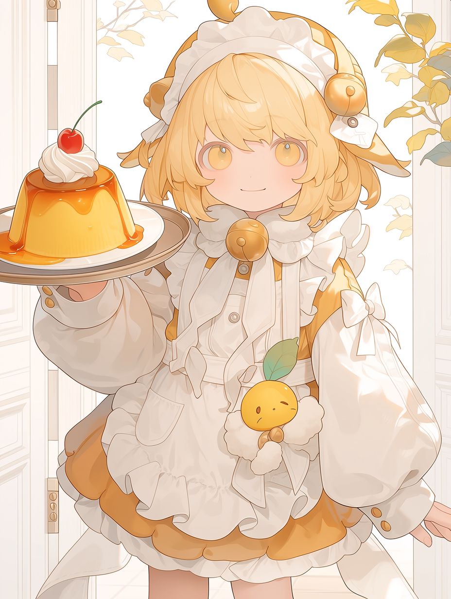 虹の国のメイドとプリン | の人気AIイラスト・グラビア