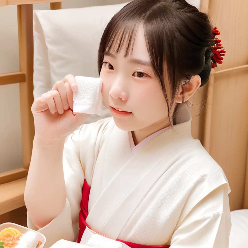 黒髪ボブで巫女服の美女６