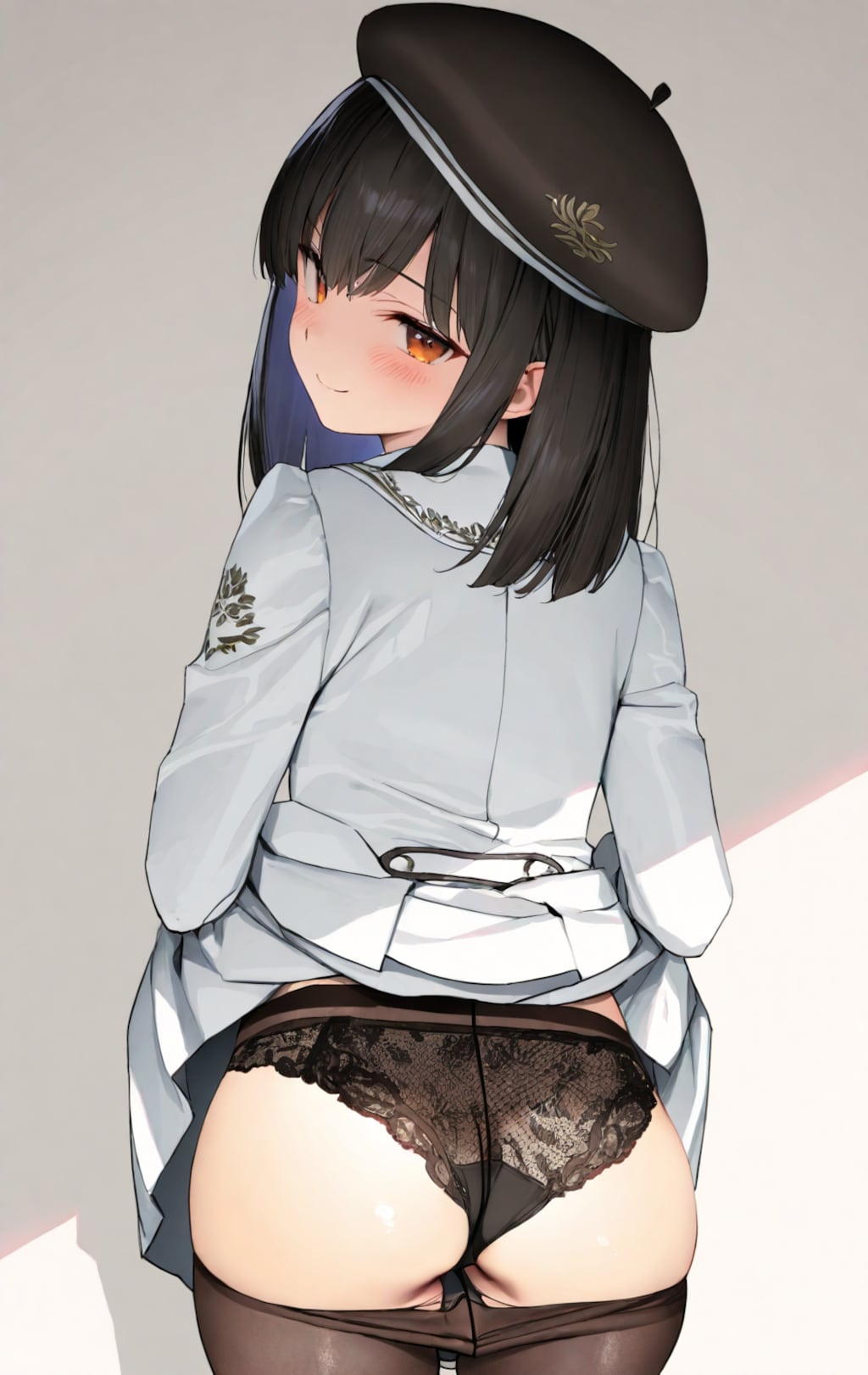 お嬢さんのたくし上げ
