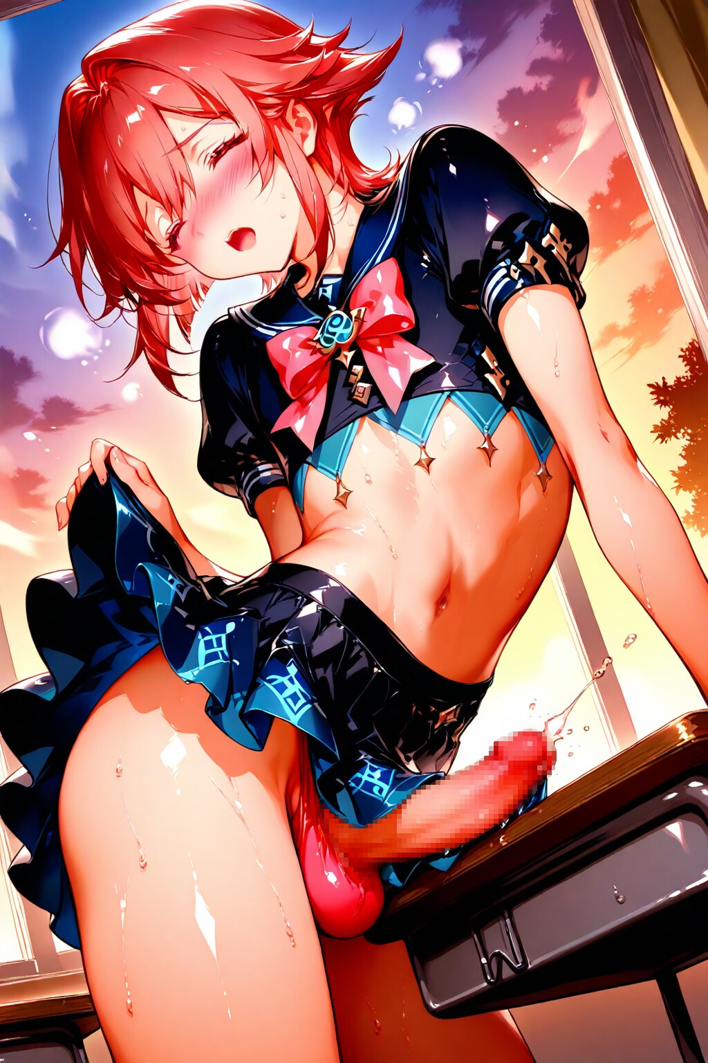 放課後の教室で
