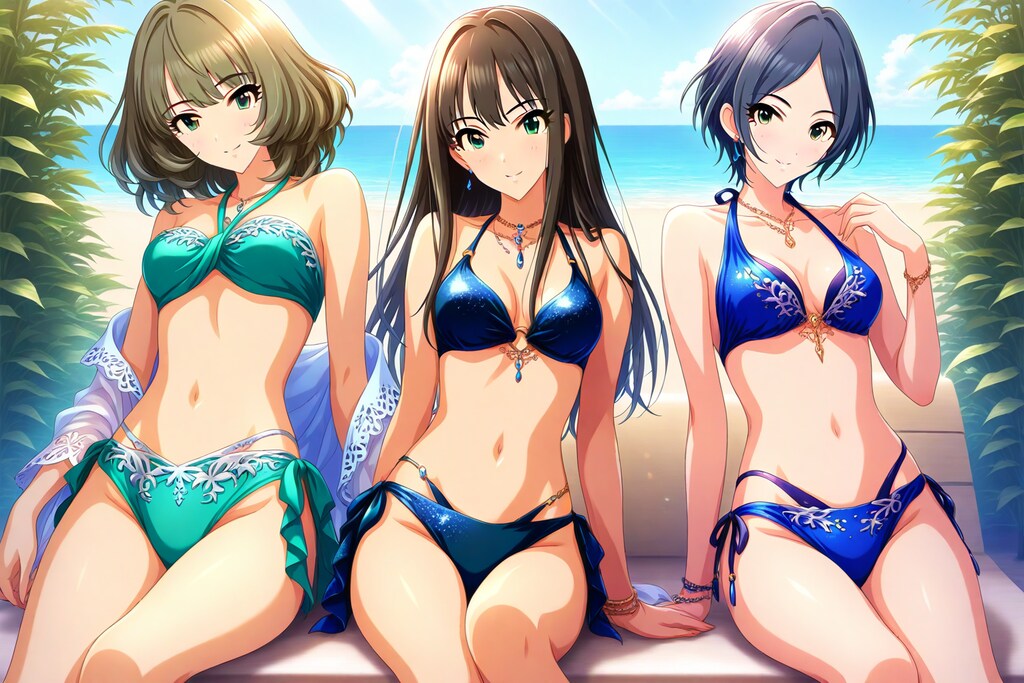 * 高垣楓 & 速水奏 & 渋谷凛　「架空のユニット － 水着 Ver. 01ー