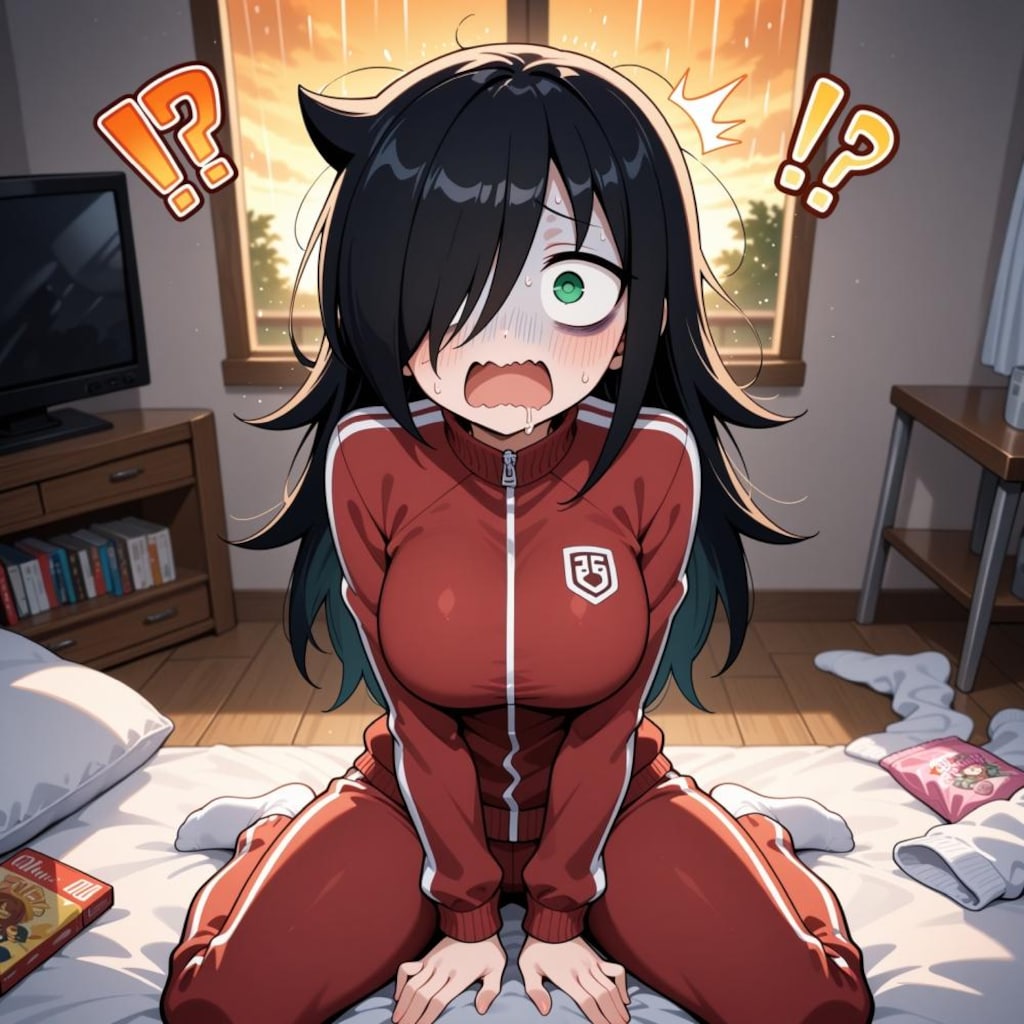 アニメ最終回を観た自室汚部屋のジャージコスプレ人妻達