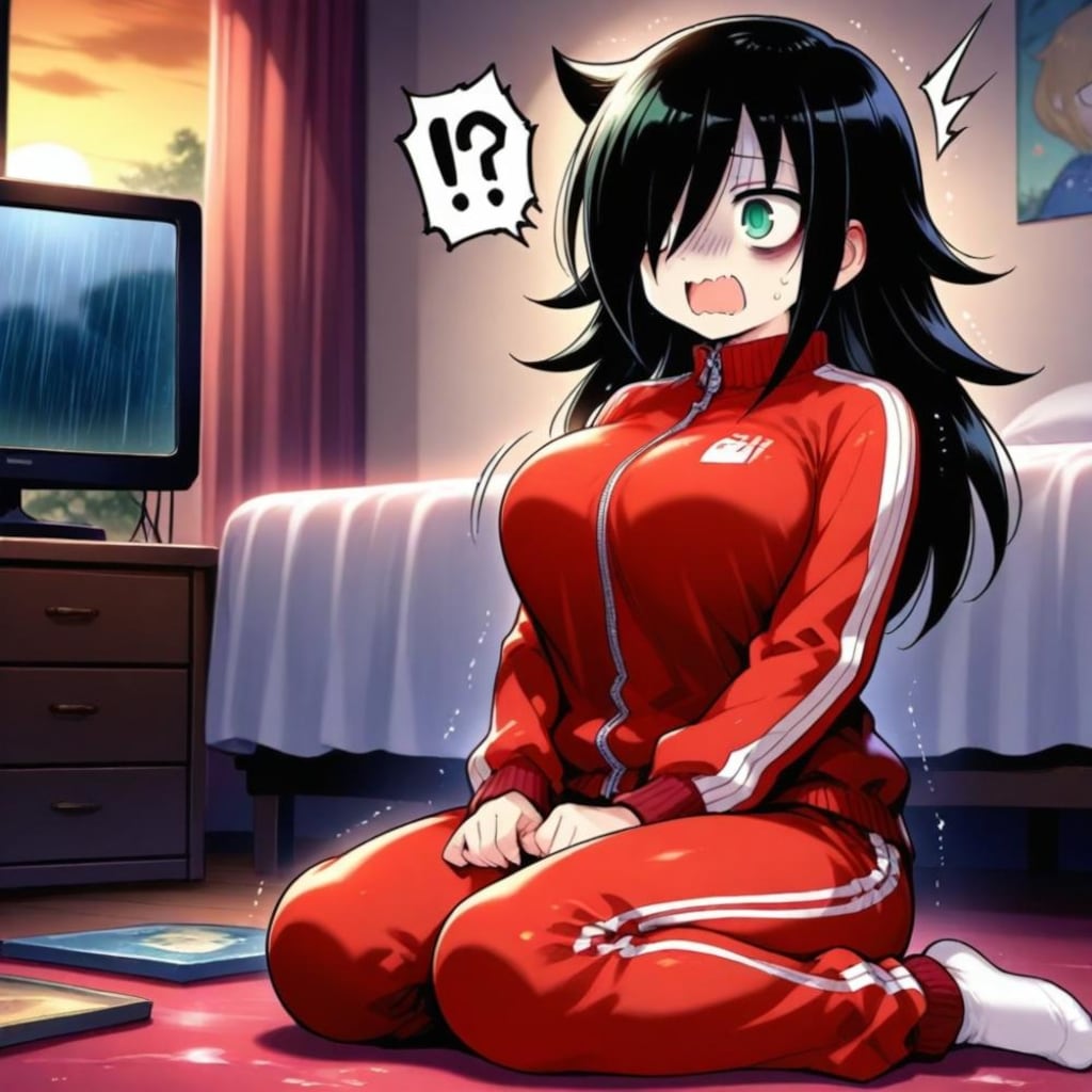 アニメ最終回を観た自室汚部屋のジャージコスプレ人妻達