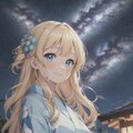 金髪ちゃんと七夕 4枚目