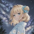 金髪ちゃんと七夕 5枚目