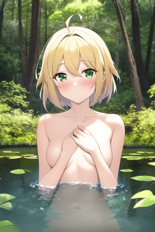 水浴び中にばったり