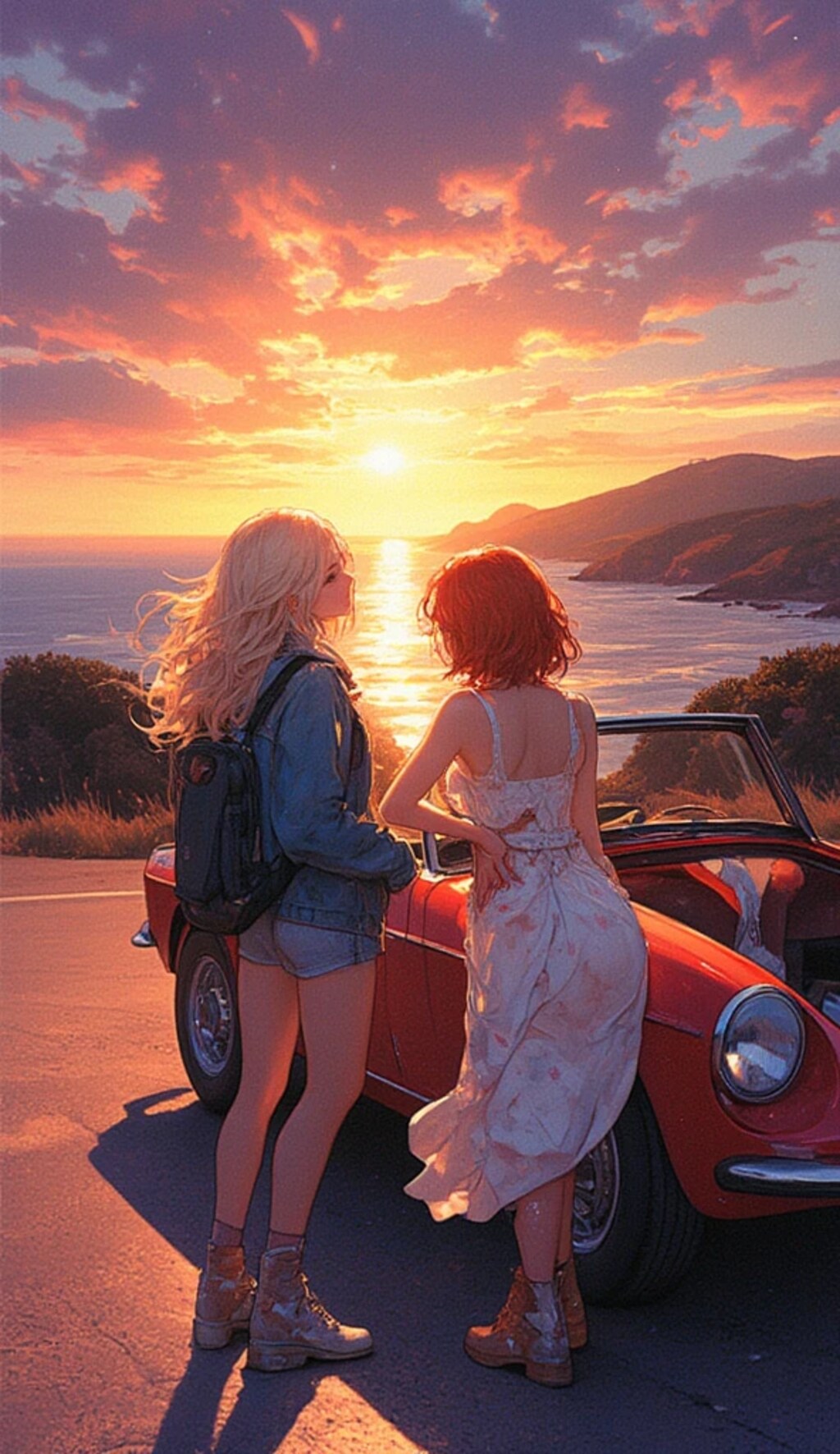 夕日きれいだね〜