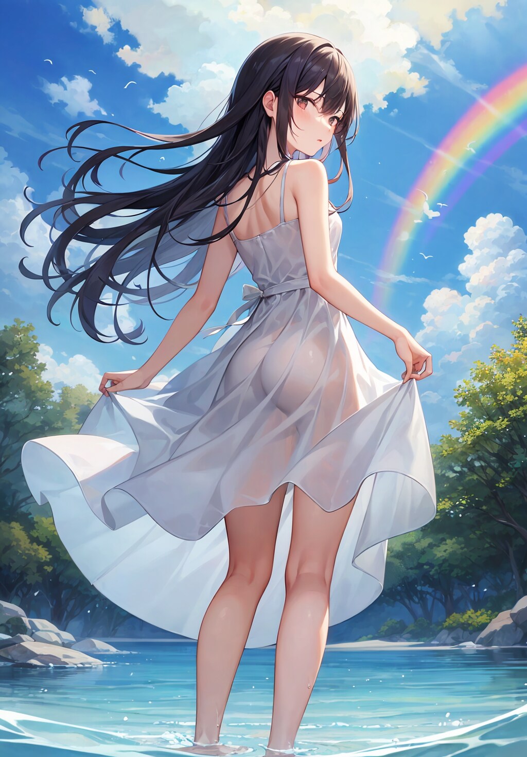 夏と虹と女の子