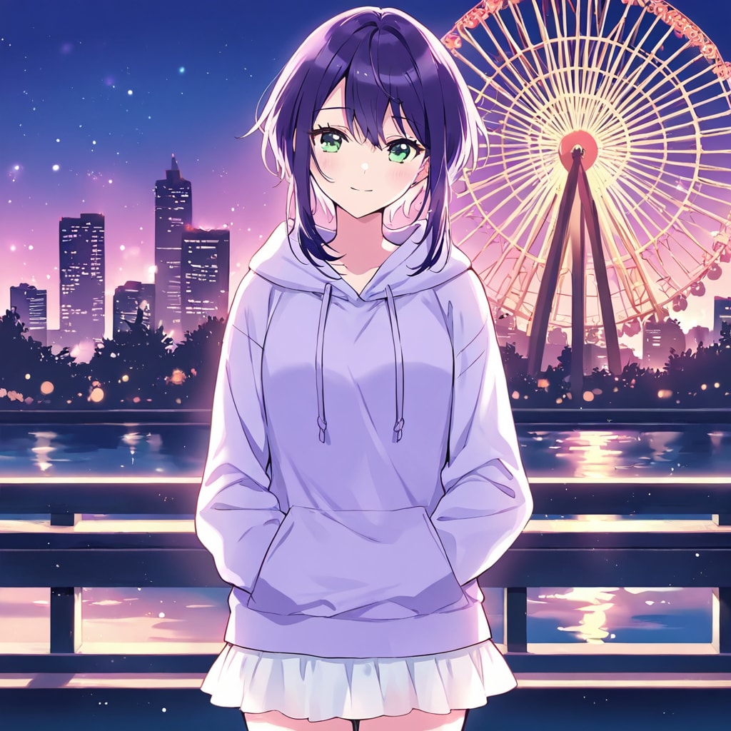 夜の観覧車デート