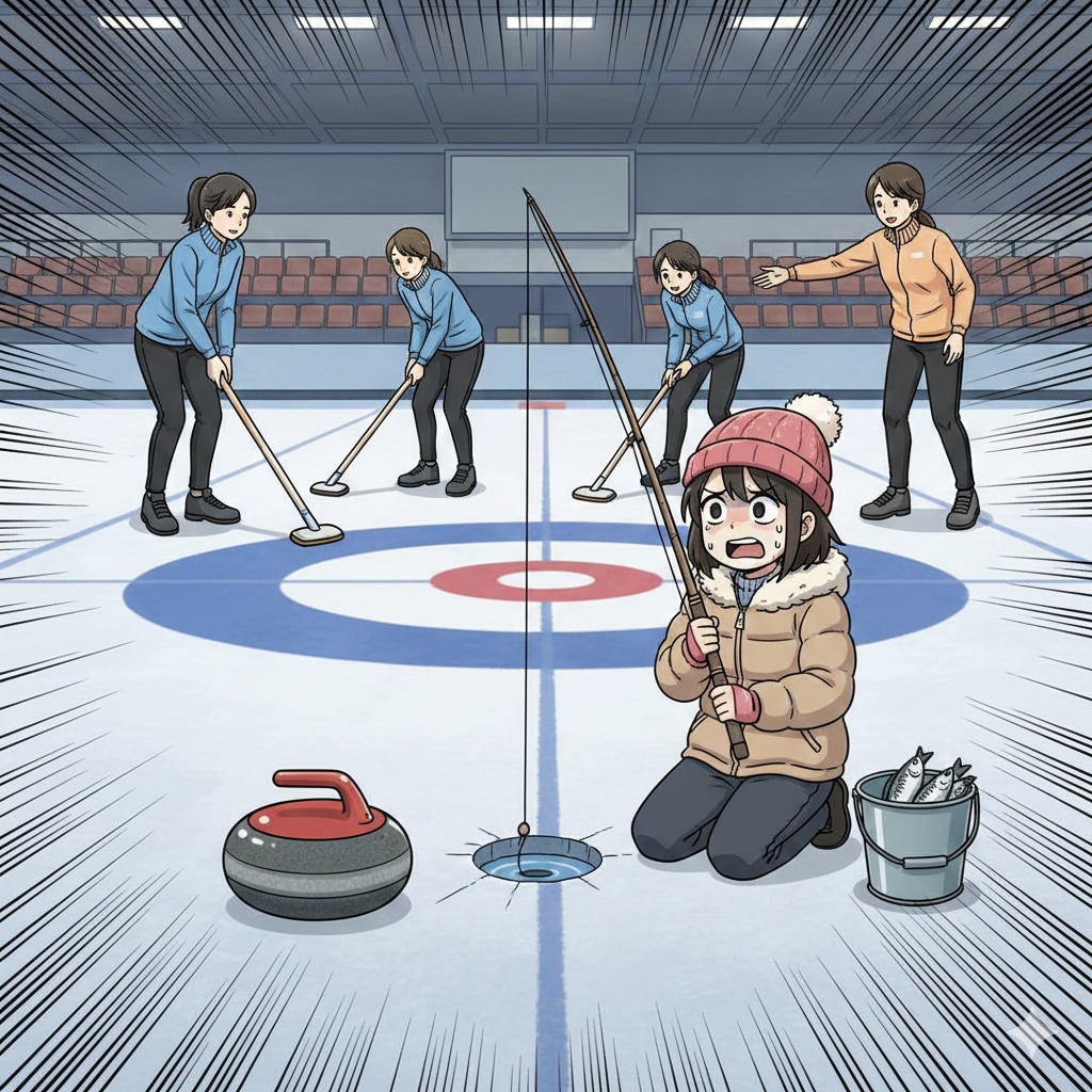 カーリングvsワカサギ釣り