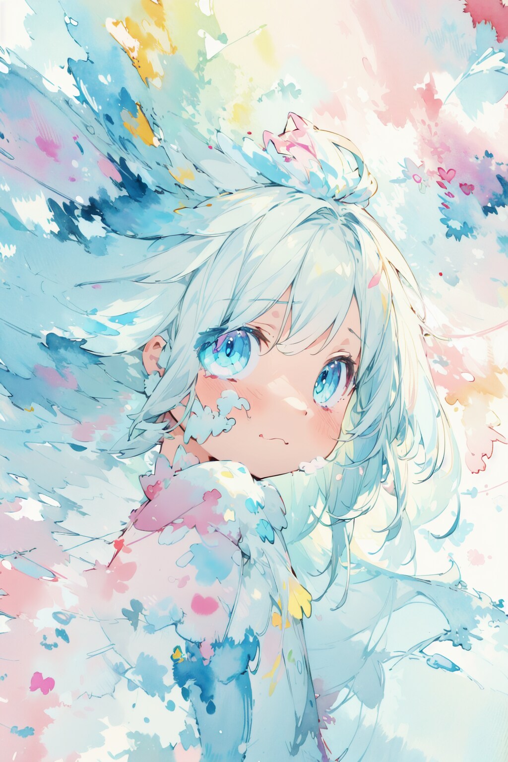 抽象的少女
