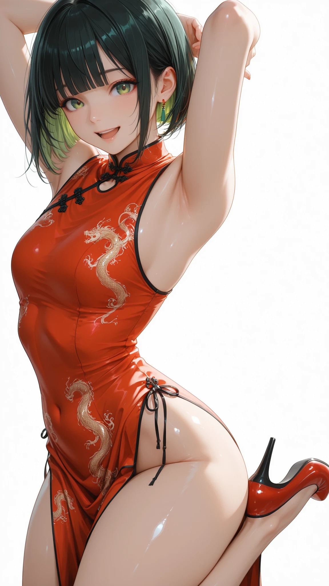 チャイナドレスの質感がとても良いんです
