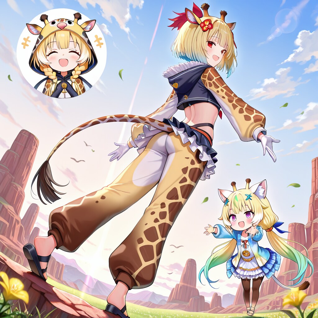 渓谷のキリンちび子ちゃん