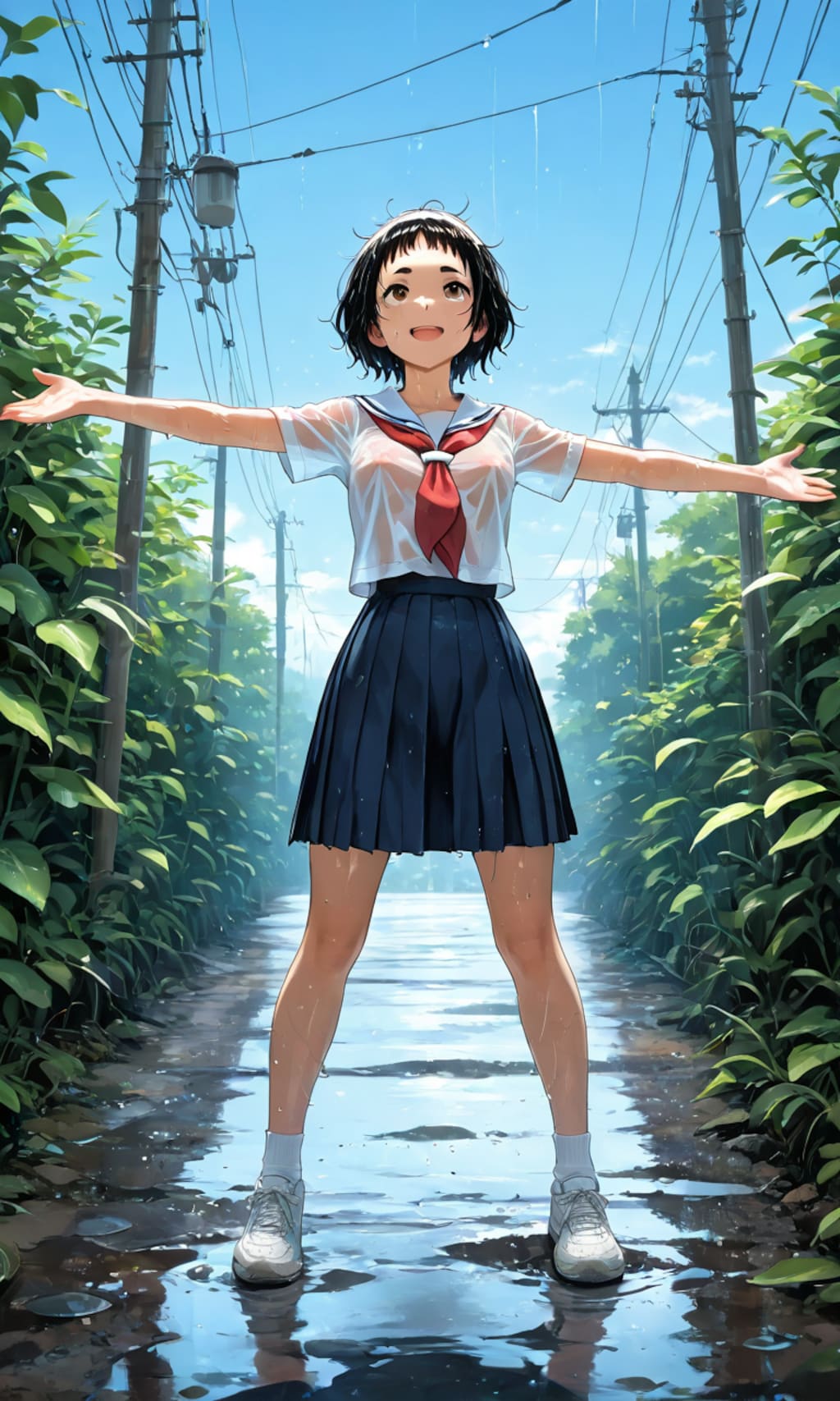 雨、あがったー！