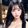 黒ドレスでポロリ 12枚目
