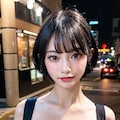 黒ドレスでポロリ 8枚目