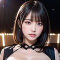 黒ドレスでポロリ 7枚目