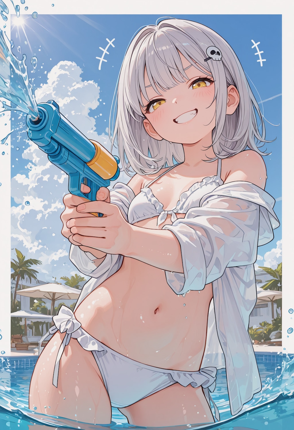 手を上げろー💀