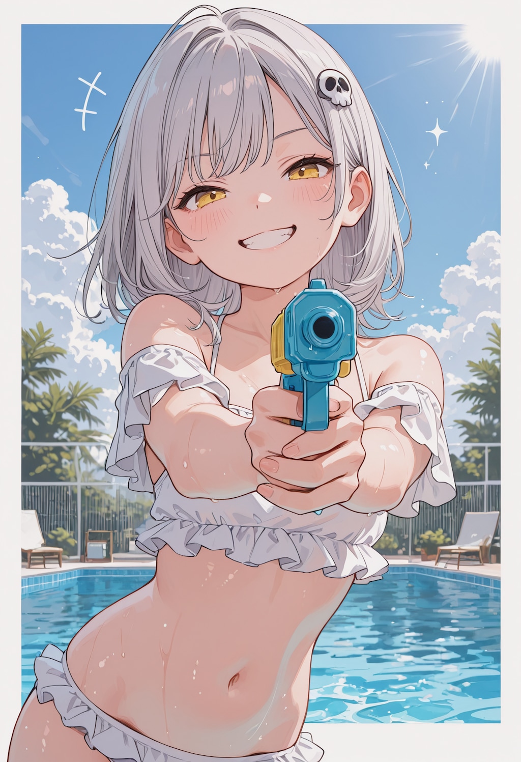 手を上げろー💀