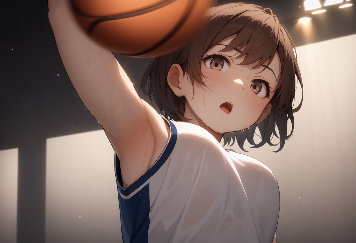 バスケ盛り上がってるよ〜 | の人気AIイラスト・グラビア