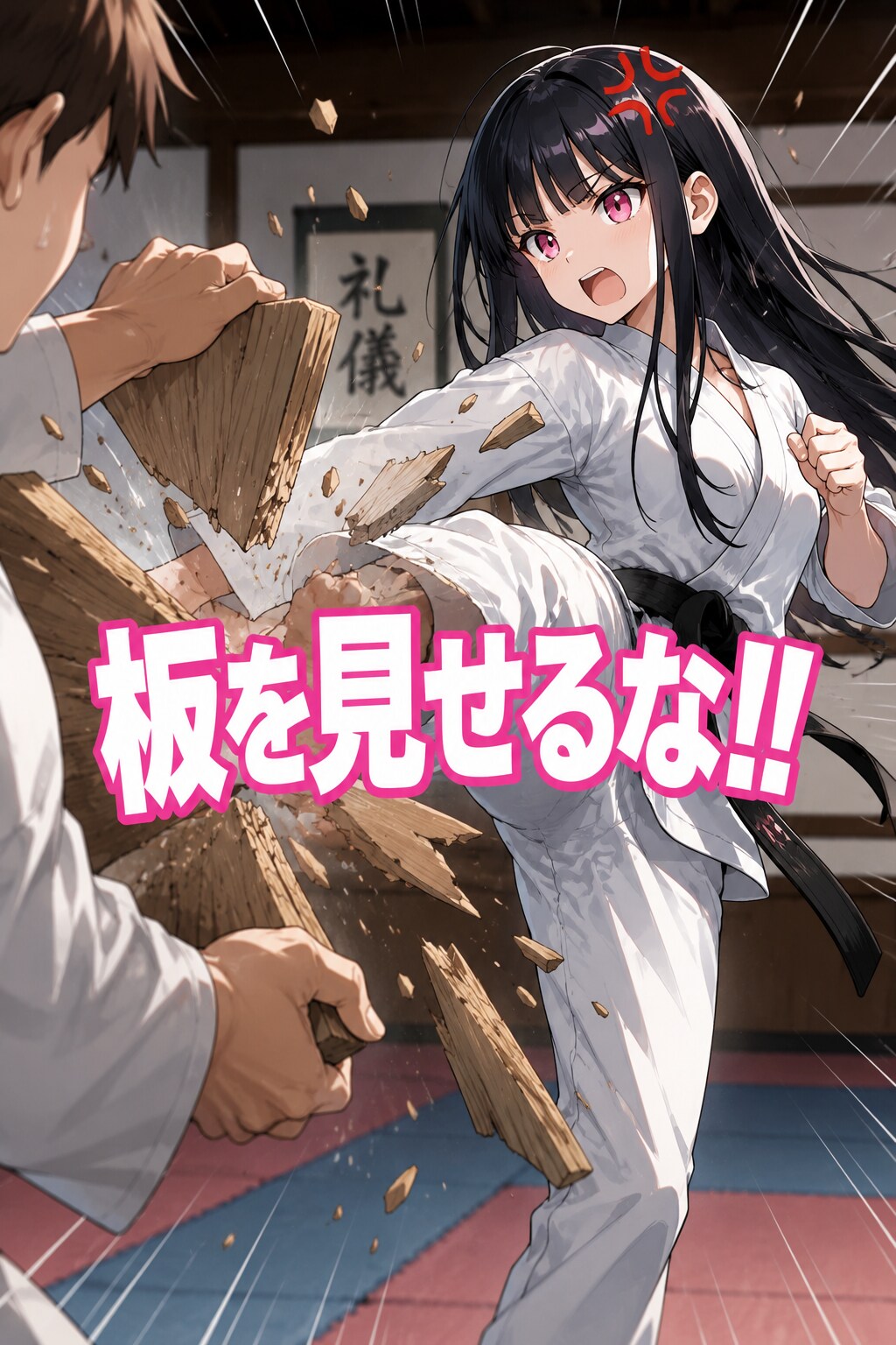 板割りをする板野ちゃん🩷