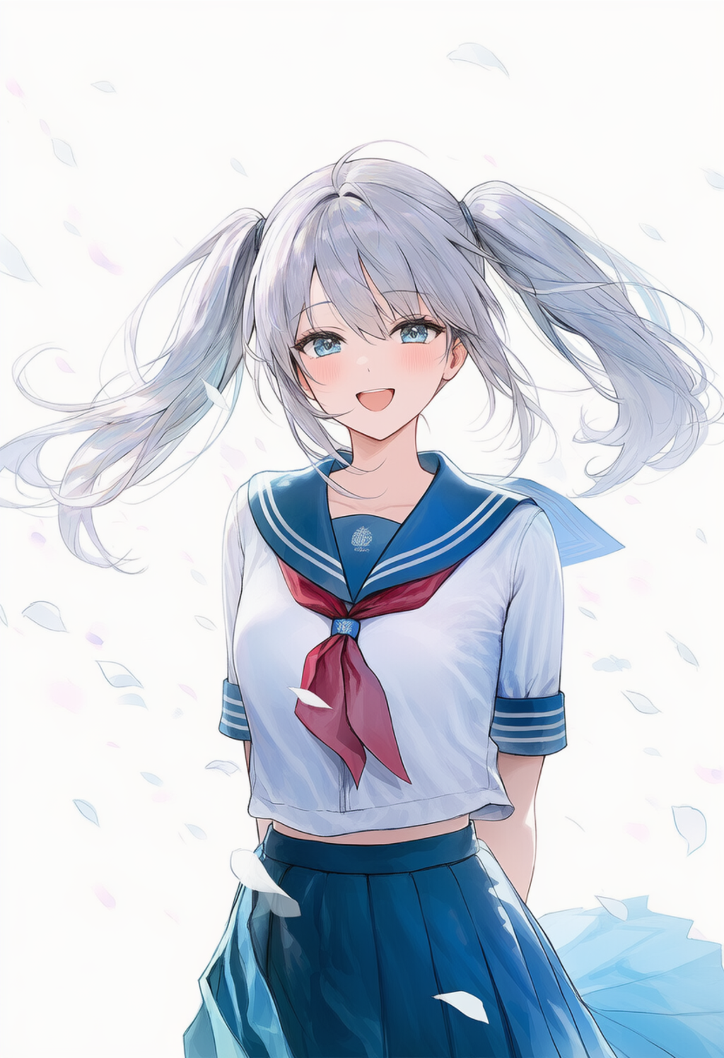 銀髪ツインテール