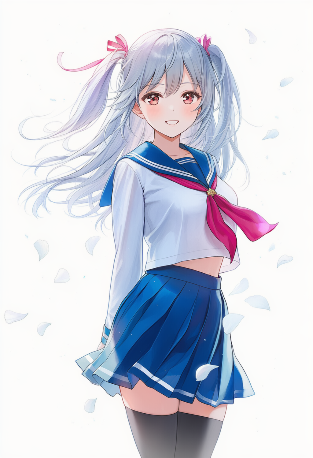 銀髪ツインテール