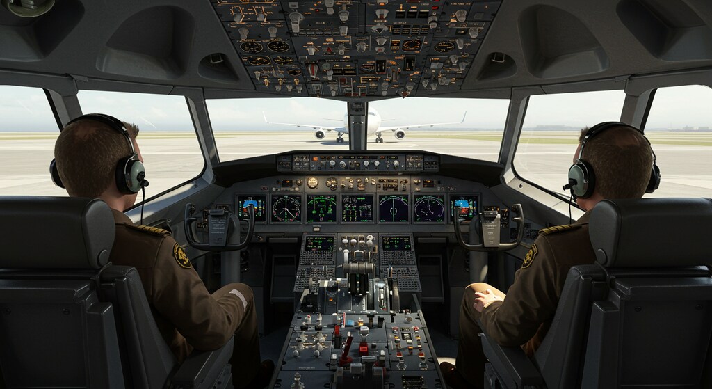 旅客機の操縦席