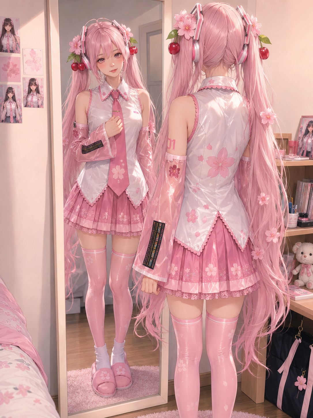 桜ミクのコスプレ | の人気AIイラスト・グラビア