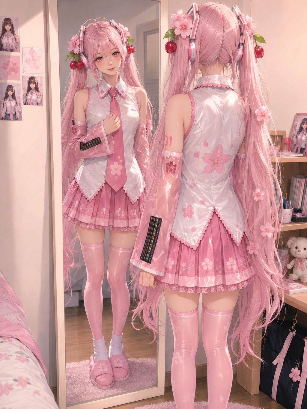 桜ミクのコスプレ