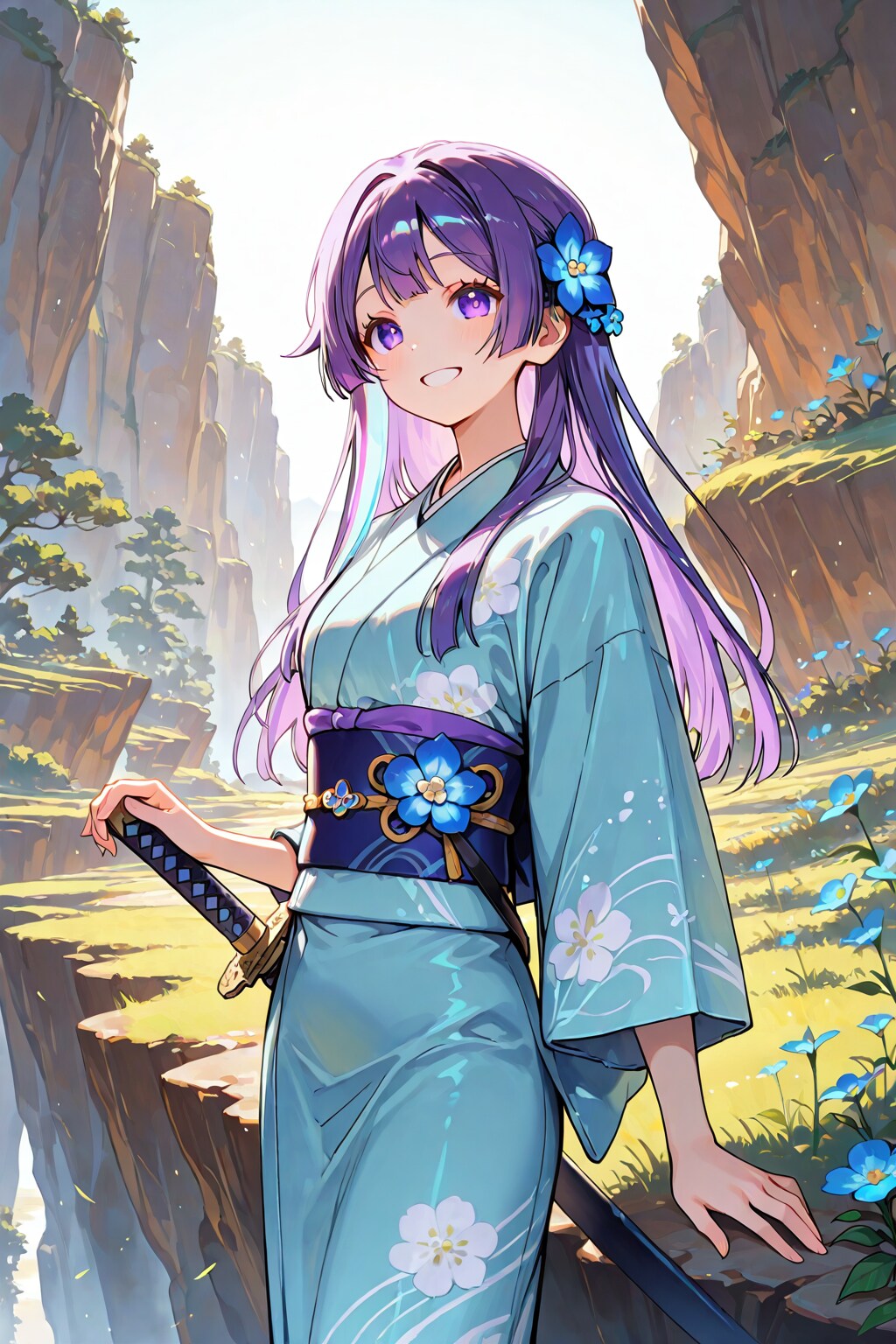 刀を携えたツルヒメ