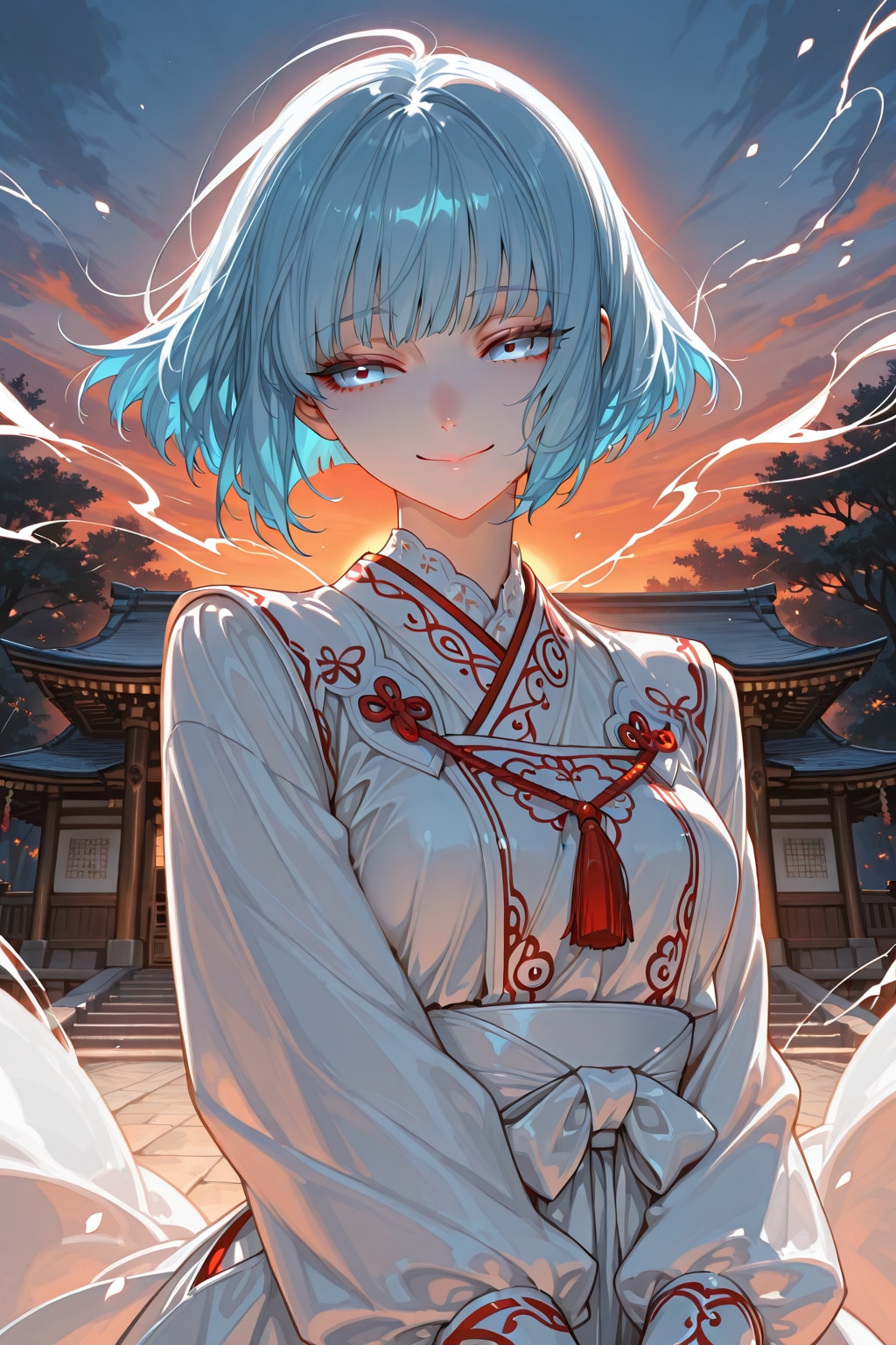 夕暮れに舞う銀の袖 | の人気AIイラスト・グラビア