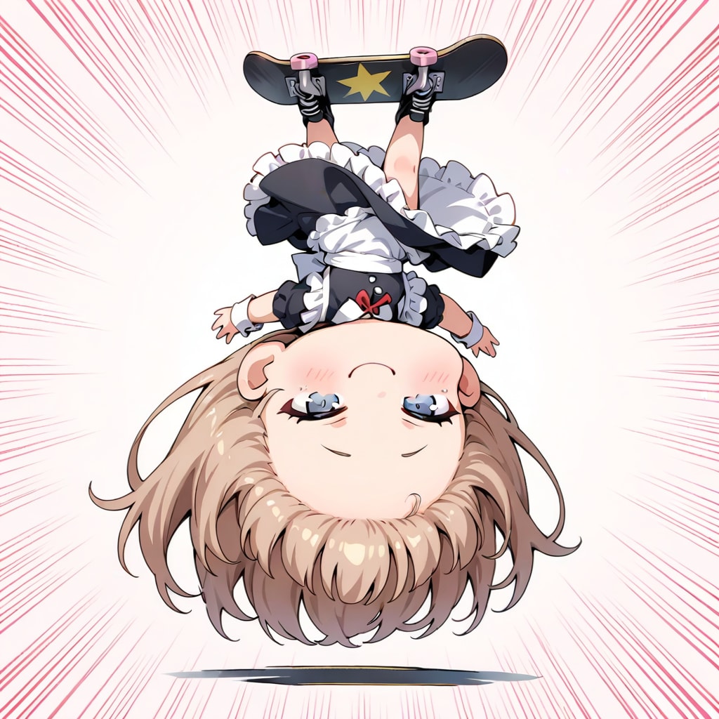 スケートボーディングメイドさん