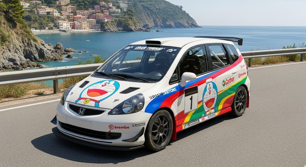 フィットドラえもん痛車ラリーカー