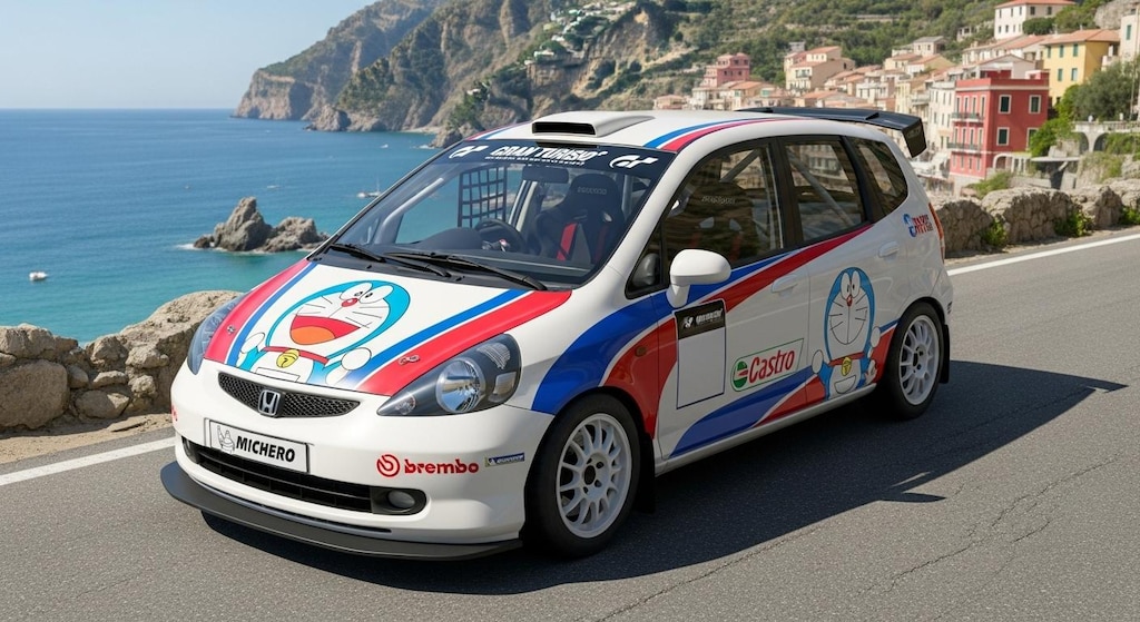 フィットドラえもん痛車ラリーカー