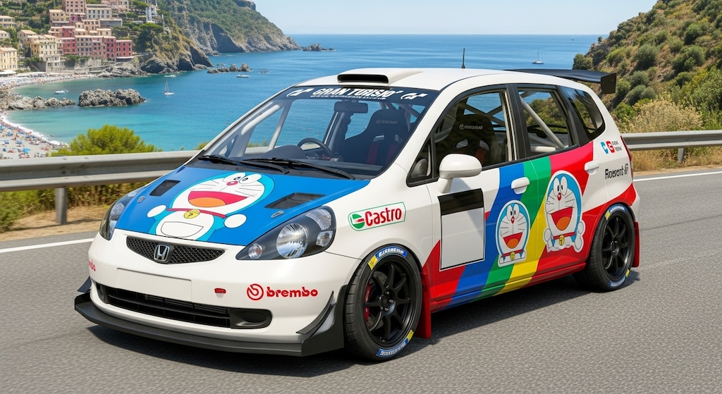 フィットドラえもん痛車ラリーカー