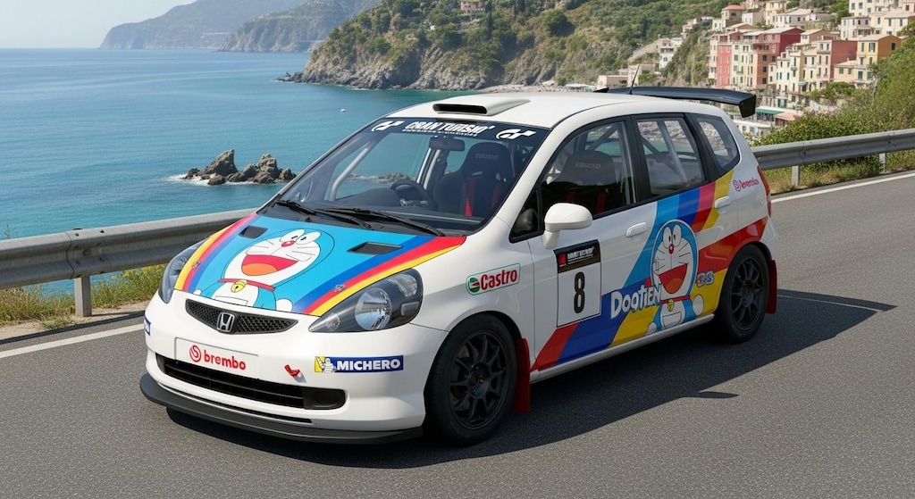 フィットドラえもん痛車ラリーカー