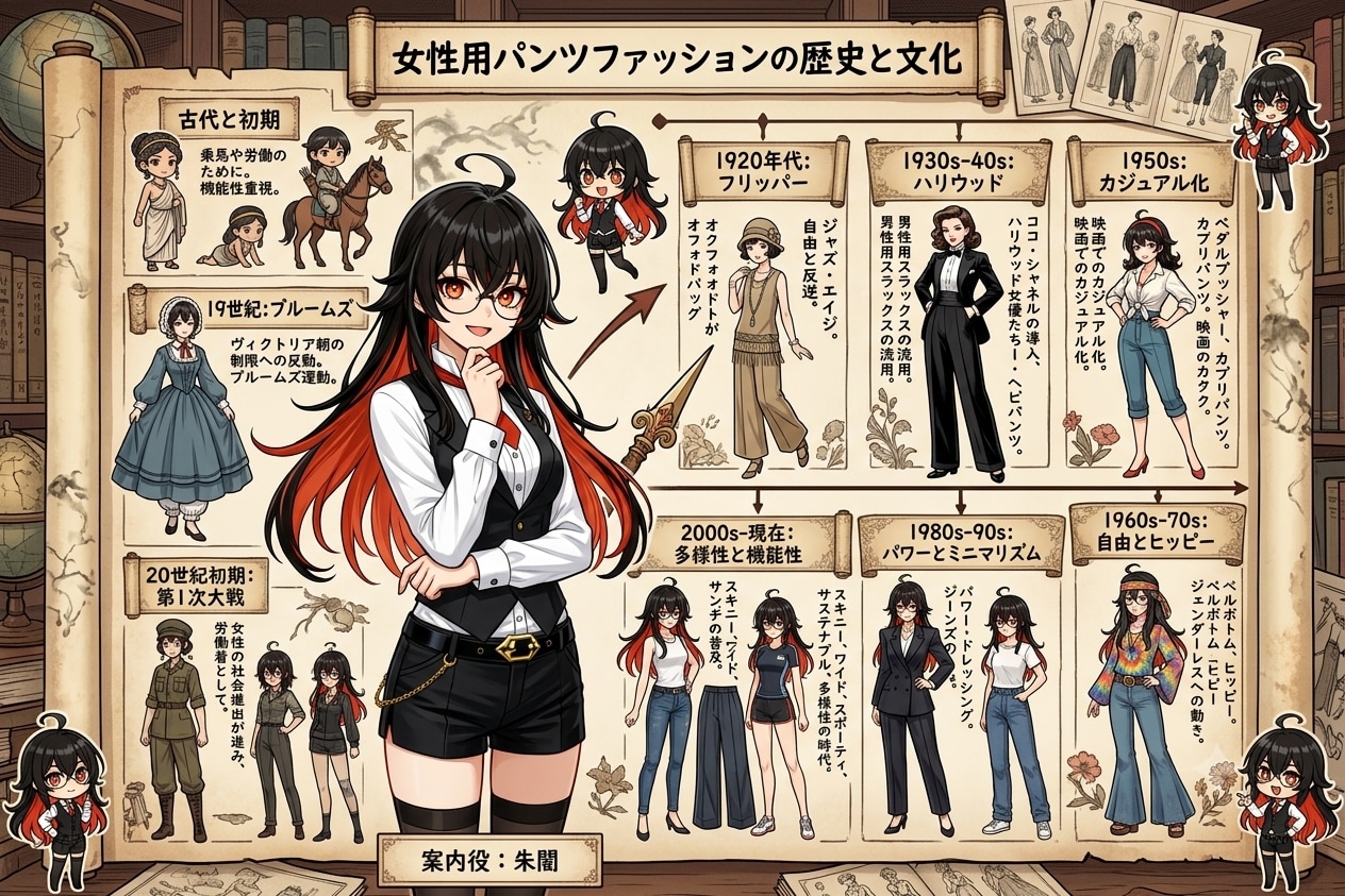 パンツファッションの変遷(朱闇さん) | の人気AIイラスト・グラビア