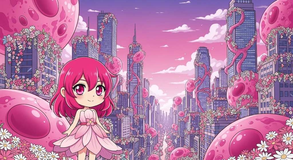 ももほうちゃんと 花の街