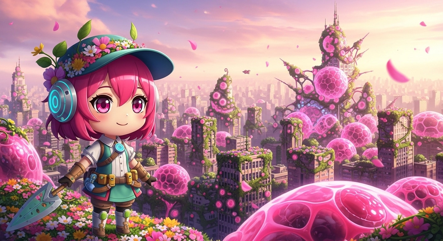 ももほうちゃんと 花の街 | の人気AIイラスト・グラビア