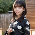 黒髪の着物の女性 2 11枚目