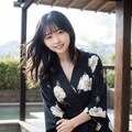 黒髪の着物の女性 2 8枚目